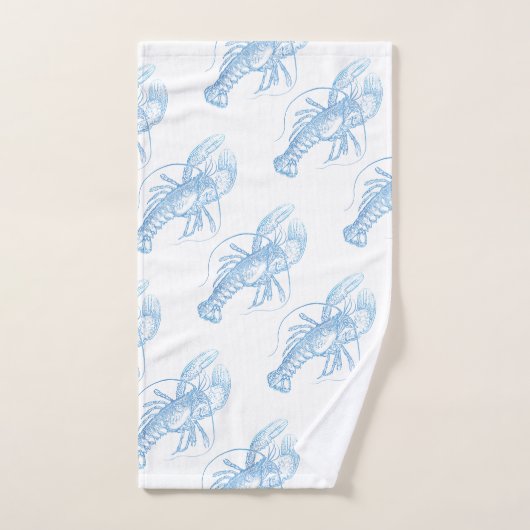 Blauer Hummer Badhandtuch Set (Handtuch)