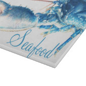 Blauer Hummer Fein-Art-Fisch-Glasschneider Schneidebrett (Ecke)
