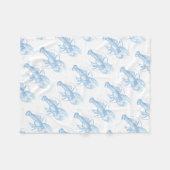 Blauer Hummer Fleecedecke (Vorderseite (Horizontal))