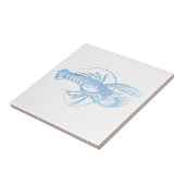 Blauer Hummer Fliese (Seite)