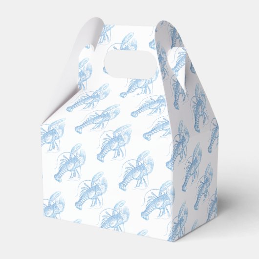 Blauer Hummer Geschenkschachtel (Rückseite)