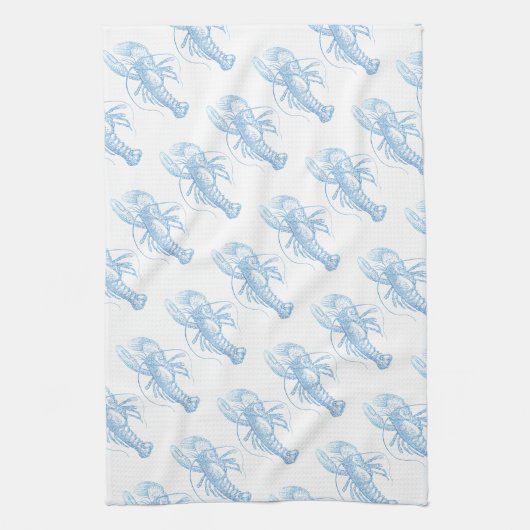 Blauer Hummer Geschirrtuch (Vertikal)