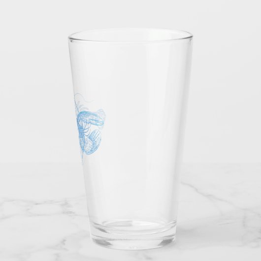 Blauer Hummer Glas (Links)