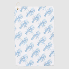 Blauer Hummer Golfhandtuch