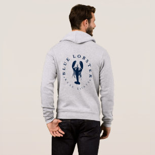 Blauer-Hummer-Immobilien-Button Hoodie