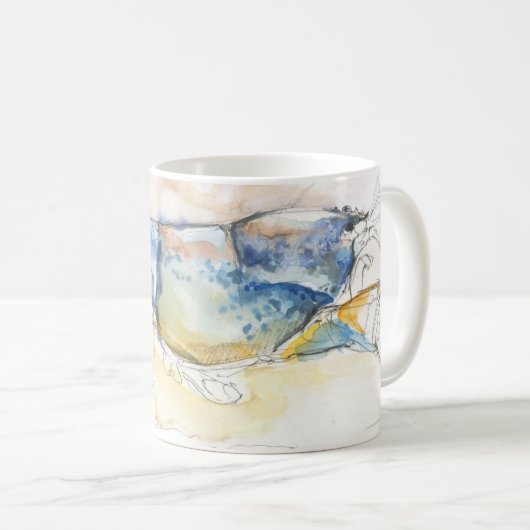 Blauer Hummer Kaffeetasse (VorderseiteRechts)