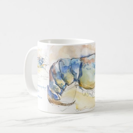Blauer Hummer Kaffeetasse (Vorderseite Links)