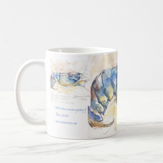 Blauer Hummer Kaffeetasse (Links)