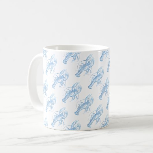 Blauer Hummer Kaffeetasse (Vorderseite Links)