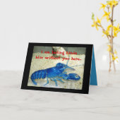 Blauer Hummer Karte (Gelbe Blume)