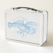 Blauer Hummer Metall Brotdose (Rückseite)