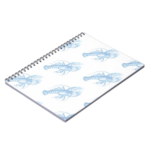 Blauer Hummer Notizblock (Linke Seite)