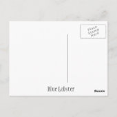 Blauer Hummer Postkarte (Rückseite)
