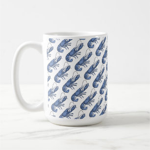 Blauer Hummer Retro Vintage Bild Kaffeetasse