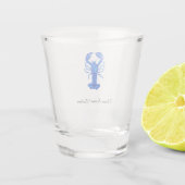 Blauer Hummer Schnapsglas (Rückseite)