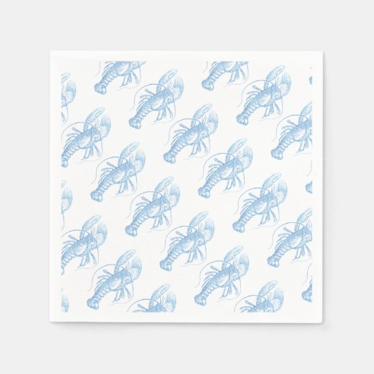Blauer Hummer Serviette (Vorderseite)
