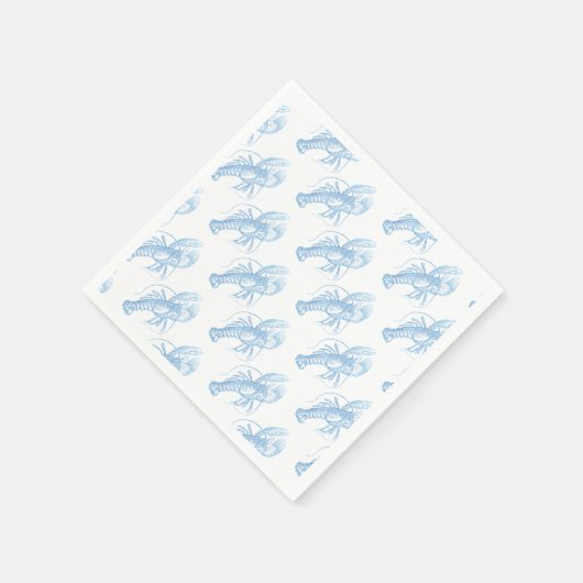 Blauer Hummer Serviette (Ecke)