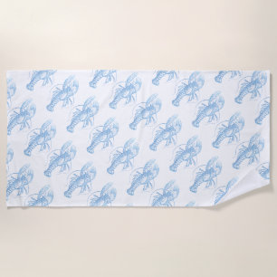 Blauer Hummer Strandtuch