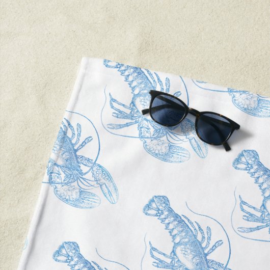 Blauer Hummer Strandtuch (Beispiel)