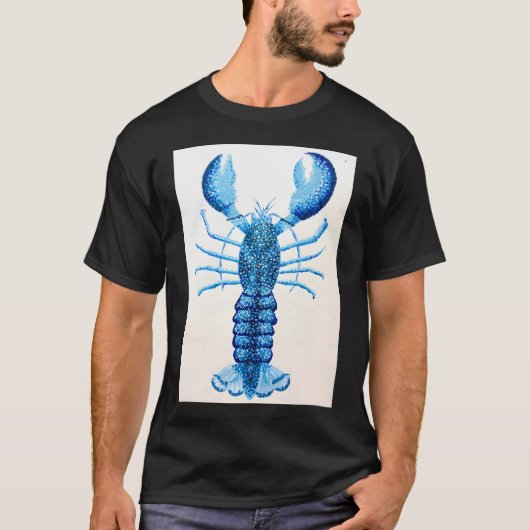 Blauer Hummer T-Shirt (Vorderseite)