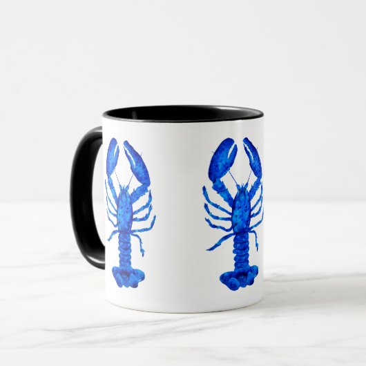 Blauer Hummer Tasse (Vorderseite Links)