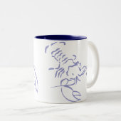 Blauer Hummer Zweifarbige Tasse (VorderseiteRechts)