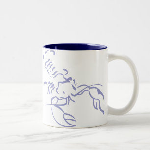 Blauer Hummer Zweifarbige Tasse