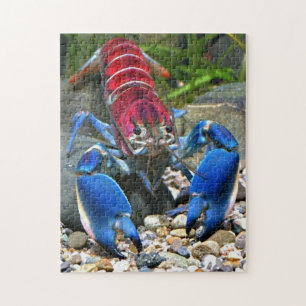 Blauer Hummerpuzzle Puzzle