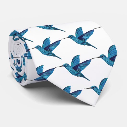 Blauer Hummingo Krawatte (Gerollt)
