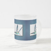 Blauer Hummingvogel Mattglastasse (VorderseiteRechts)