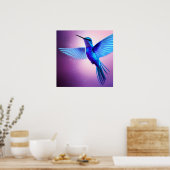 Blauer Hummingvogel Poster (Küche)