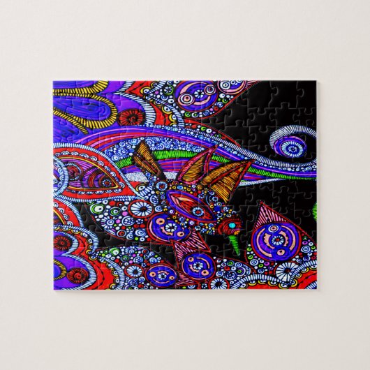 Blauer Hummingvogel Puzzle (Horizontal)