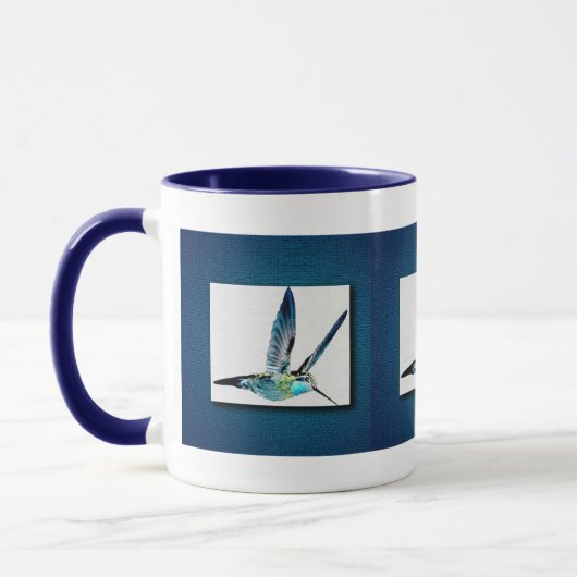 Blauer Hummingvogel Tasse (Links)