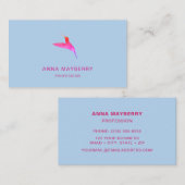 Blauer Hummingvogel Visitenkarte (Vorne/Hinten)