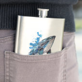 Blauer Humpback Whale Flachmann (Beispiel)