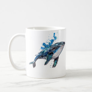 Blauer Humpback Whale Kaffeetasse