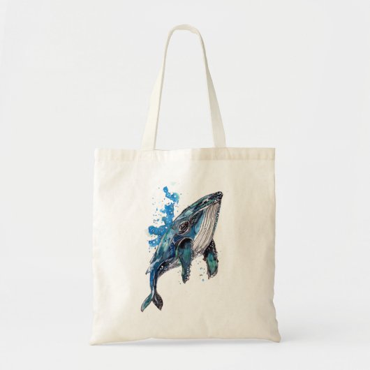 Blauer Humpback Whale Tragetasche (Vorne)