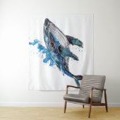 Blauer Humpback Whale Wandteppich (Beispiel)