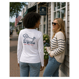 Blauer Hund Cute Preppy Moderner Minimalistischer Tri-Blend Shirt
