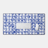 Blauer Hund Druckmuster Schreibtischunterlage (Tastatur & Maus)