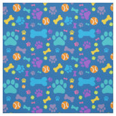 Blauer Hund Druckmuster Stoff (Muster)