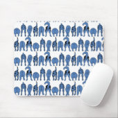 Blauer-Hund-Hintern-Muster Mousepad (Mit Mouse)