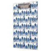 Blauer Hund Hinterteil Muster Klemmbrett (Links)