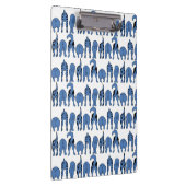 Blauer Hund Hinterteil Muster Klemmbrett (Rechts)