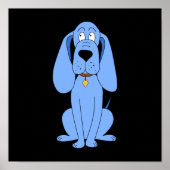 Blauer Hund. Hund. Poster (Vorne)