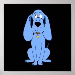 Blauer Hund. Hund. Poster