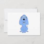 Blauer Hund. Hund. RSVP Karte (Rückseite)
