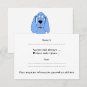 Blauer Hund. Hund. RSVP Karte (Vorne/Hinten)