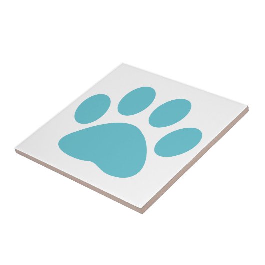 Blauer Hund Katzenpfau Fliese (Seite)