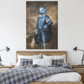 Blauer Hund Leinwanddruck (Insitu (Schlafzimmer))